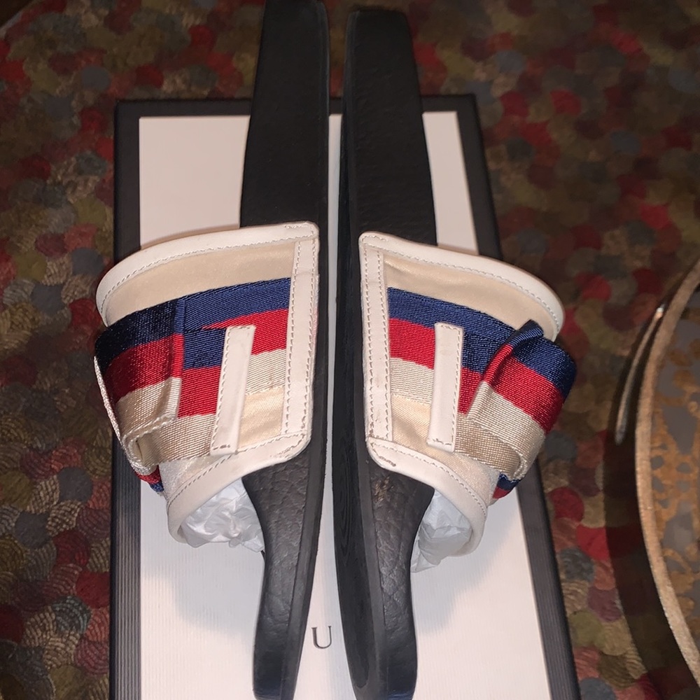Gucci Satin Bow Slides 100% Authentic - image 6